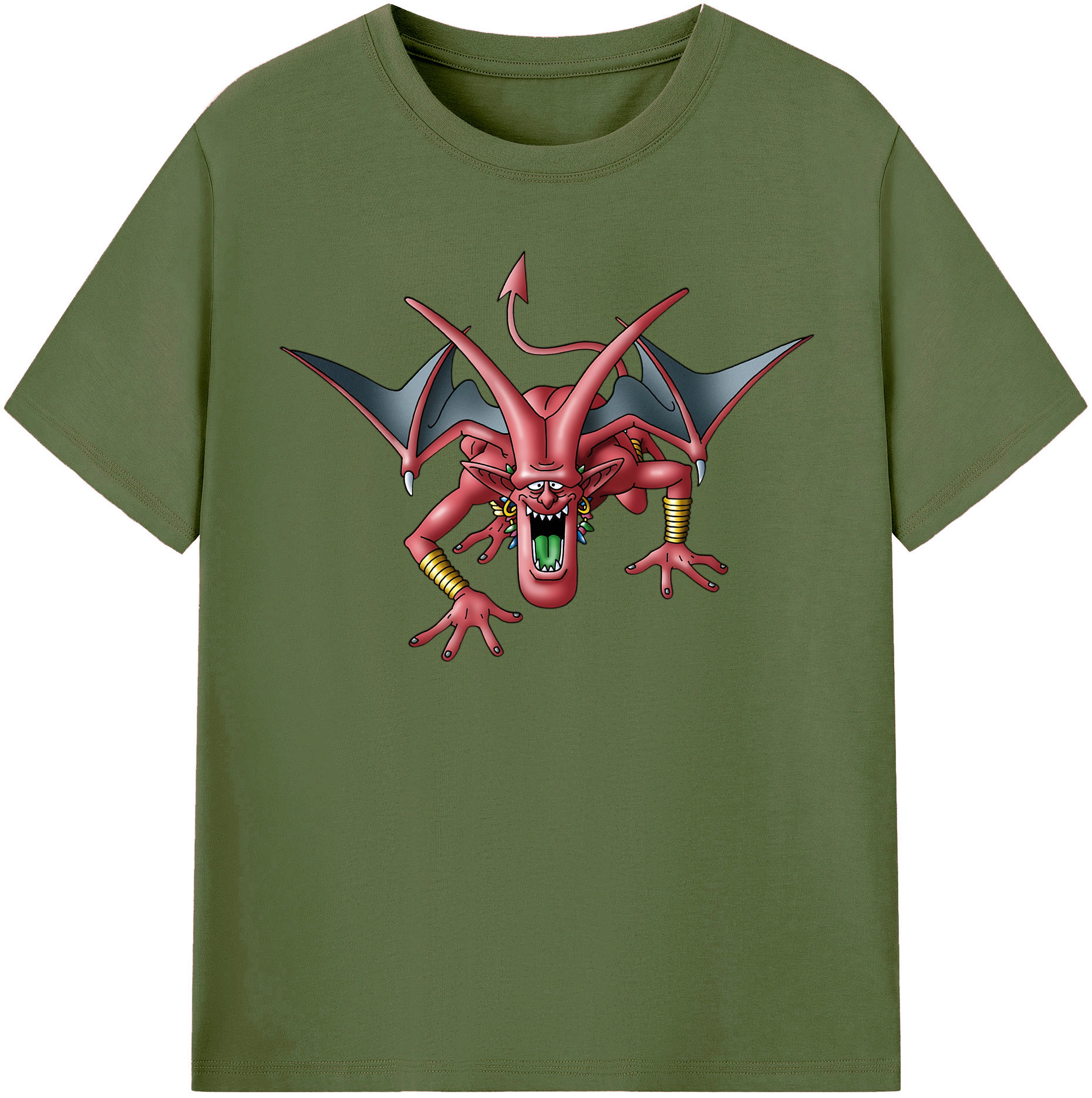 （画像用） ドラゴンクエスト Doragon Kuesuto Dragon Quest 綿100％半袖Tシャツ（フロントプリント）